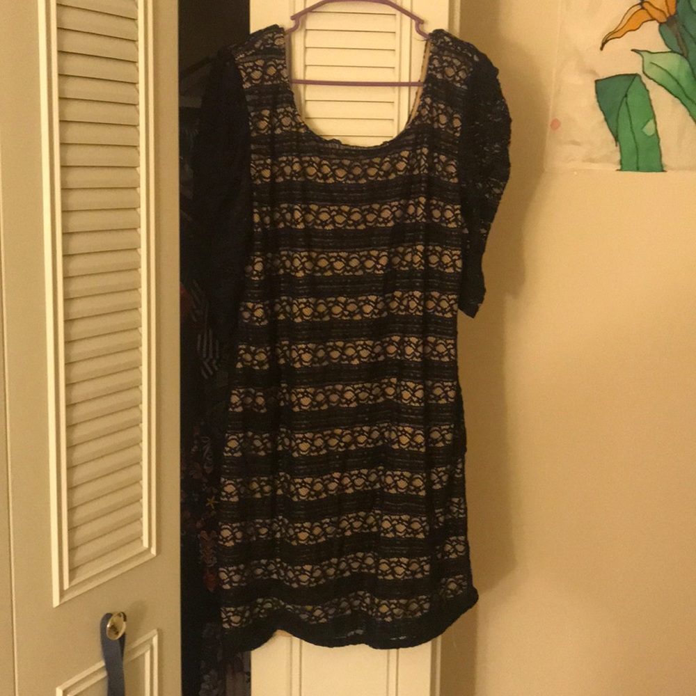 Black and nude lacy dress